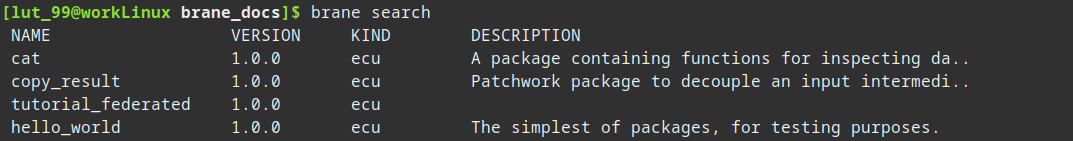 List of packages living in a remote instance.
